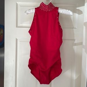 Balera Red Dance Costume with White Polka Dots